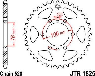 BIKE ALERT Звезда цепного привода (JTR 1825 48)