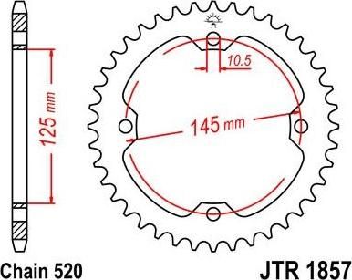 BIKE ALERT Звезда цепного привода (JTR 1857 38)