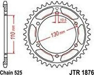 BIKE ALERT Звезда цепного привода (JTR 1876 43)