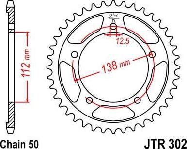 BIKE ALERT Звезда цепного привода (JTR 302 44)