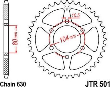 BIKE ALERT Звезда цепного привода (JTR 501 40)
