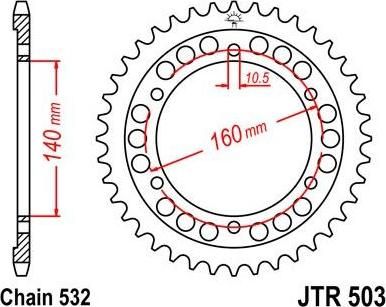 BIKE ALERT Звезда цепного привода (JTR 503 45)