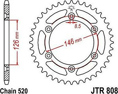 BIKE ALERT Звезда цепного привода (JTR 808 50)