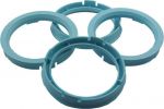 Центровочное пластиковое кольцо 72.6х60.1 голубое