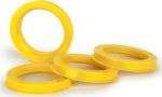 Центровочное пластиковое кольцо 72.6х65.1 желтое