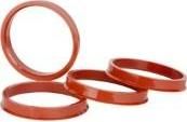 Центровочное пластиковое кольцо 76х63.4 красное