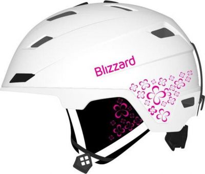 Зимний Шлем Blizzard 2016-17 Viva Double white matt/magenta/flowers (см:56-59)