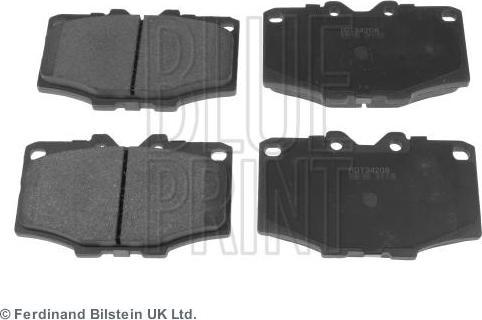 Blue Print ADT34208 комплект тормозных колодок, дисковый тормоз на TOYOTA LAND CRUISER (_J6_)