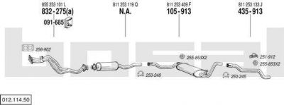 Bosal 012.114.50 система выпуска ог на AUDI 80 (81, 85, B2)