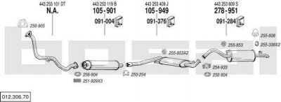 Bosal 012.306.70 система выпуска ог на AUDI 100 Avant (44, 44Q, C3)