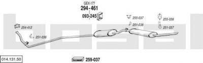Bosal 014.131.50 система выпуска ог на AUSTIN MINI