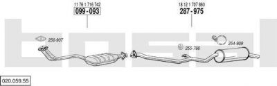 Bosal 020.059.55 система выпуска ог на 3 (E30)