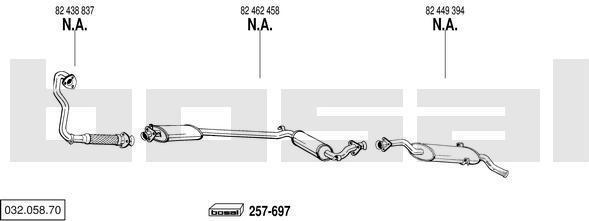 Bosal 032.058.70 система выпуска ог на FIAT CROMA (154)