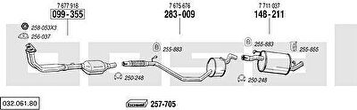Bosal 032.061.80 система выпуска ог на FIAT PANDA (141A_)