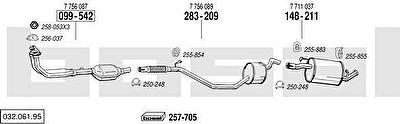 Bosal 032.061.95 система выпуска ог на FIAT PANDA (141A_)