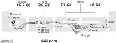 Bosal 032.095.79 система выпуска ог на FIAT TEMPRA S.W. (159)