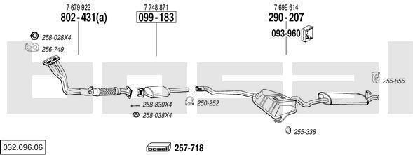 Bosal 032.096.06 система выпуска ог на FIAT TIPO (160)