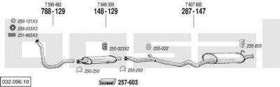 Bosal 032.096.10 система выпуска ог на FIAT TIPO (160)