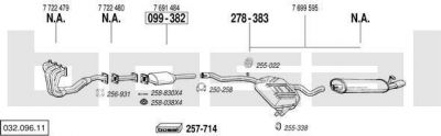 Bosal 032.096.11 система выпуска ог на FIAT TIPO (160)