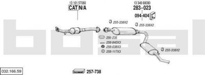 Bosal 032.166.59 система выпуска ог на FIAT DUCATO фургон (230L)