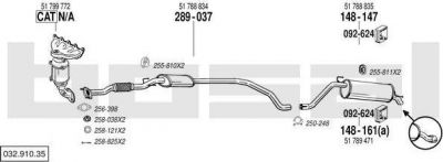 Bosal 032.910.35 система выпуска ог на FIAT GRANDE PUNTO (199)