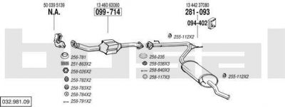 Bosal 032.981.09 система выпуска ог на FIAT DUCATO фургон (244)