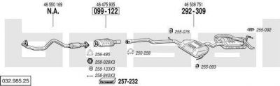 Bosal 032.985.25 система выпуска ог на FIAT BRAVO I (182)