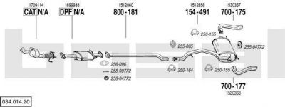 Bosal 034.014.20 система выпуска ог на FORD KUGA I