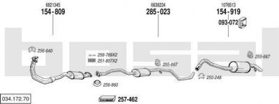 Bosal 034.172.70 система выпуска ог на FORD ESCORT V универсал (GAL, AVL)