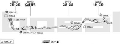 Bosal 034.249.54 система выпуска ог на FORD FIESTA фургон (FVD)