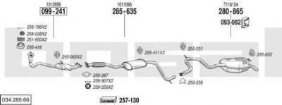 Bosal 034.280.66 система выпуска ог на FORD MONDEO I седан (GBP)