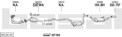 Bosal 034.341.91 система выпуска ог на FORD ORION II (AFF)