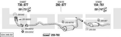 Bosal 034.348.50 система выпуска ог на FORD ORION I (AFD)