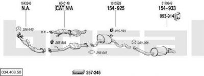 Bosal 034.408.50 система выпуска ог на FORD SIERRA (GBG, GB4)