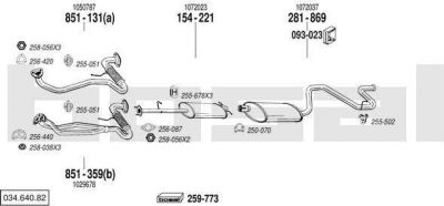 Bosal 034.640.82 система выпуска ог на FORD TRANSIT c бортовой платформой/ходовая часть (E_ _)
