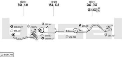 Bosal 034.641.40 система выпуска ог на FORD TRANSIT c бортовой платформой/ходовая часть (E_ _)