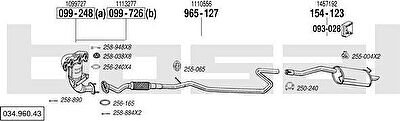 Bosal 034.960.43 система выпуска ог на FORD KA (RB_)