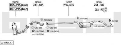 Bosal 034.981.17 система выпуска ог на FORD FOCUS II седан (DA_)