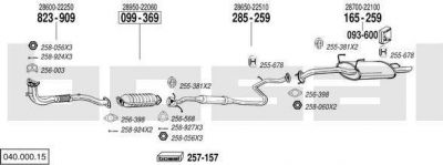 Bosal 040.000.15 система выпуска ог на HYUNDAI ACCENT I (X-3)