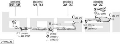 Bosal 040.000.16 система выпуска ог на HYUNDAI ACCENT I (X-3)