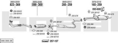 Bosal 040.000.35 система выпуска ог на HYUNDAI ACCENT I (X-3)