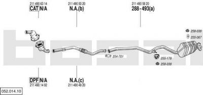 Bosal 052.014.10 система выпуска ог на MERCEDES-BENZ E-CLASS (W211)