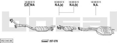 Bosal 052.040.86 система выпуска ог на MERCEDES-BENZ S-CLASS (W140)