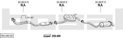 Bosal 052.060.62 система выпуска ог на MERCEDES-BENZ 190 (W201)