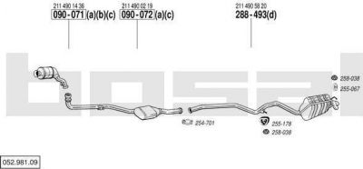 Bosal 052.981.09 система выпуска ог на MERCEDES-BENZ E-CLASS (W211)