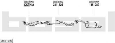 Bosal 058.015.05 система выпуска ог на NISSAN JUKE (F15)