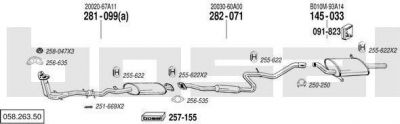 Bosal 058.263.50 система выпуска ог на NISSAN SUNNY II (N13)
