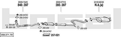 Bosal 058.271.70 система выпуска ог на NISSAN SUNNY III Hatchback (N14)