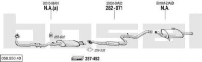 Bosal 058.950.40 система выпуска ог на NISSAN SUNNY II купе (B12)