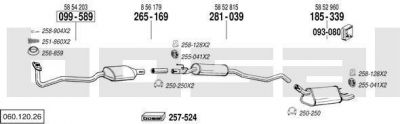 Bosal 060.120.26 система выпуска ог на OPEL CORSA B (73_, 78_, 79_)